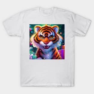 Cute Tiger Drawing T-Shirt